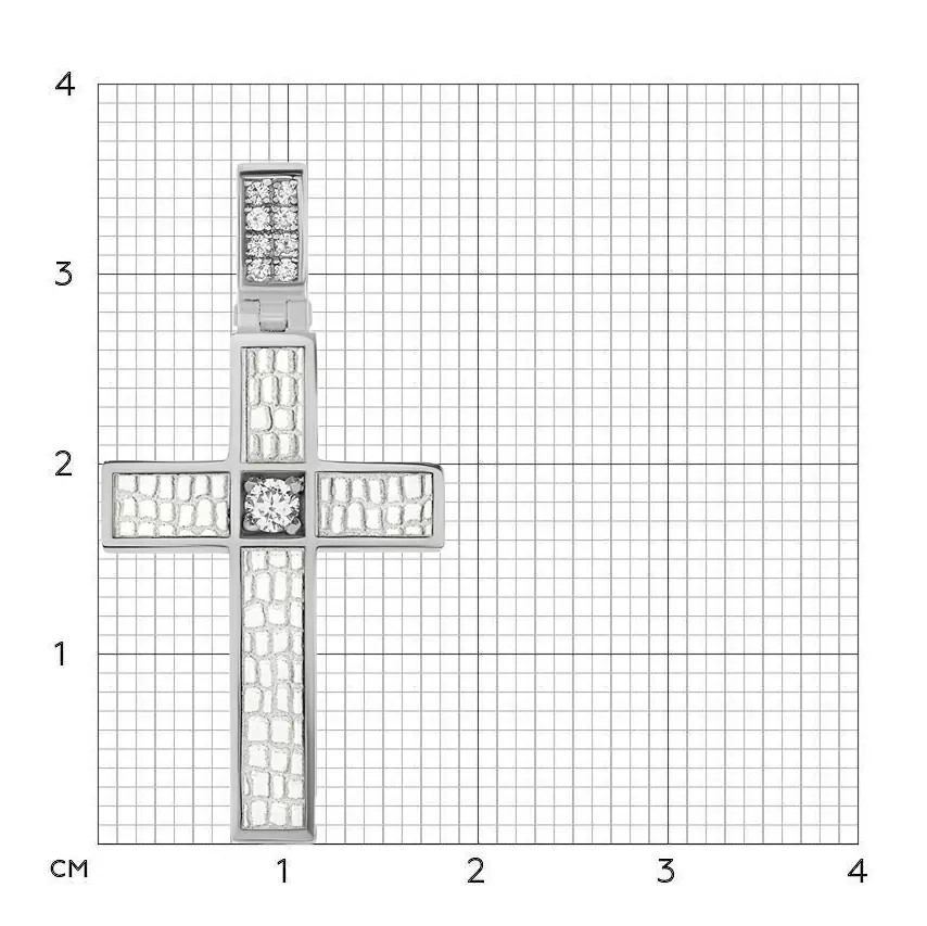 Крест декоративный FJ-kp2.c серебро_1