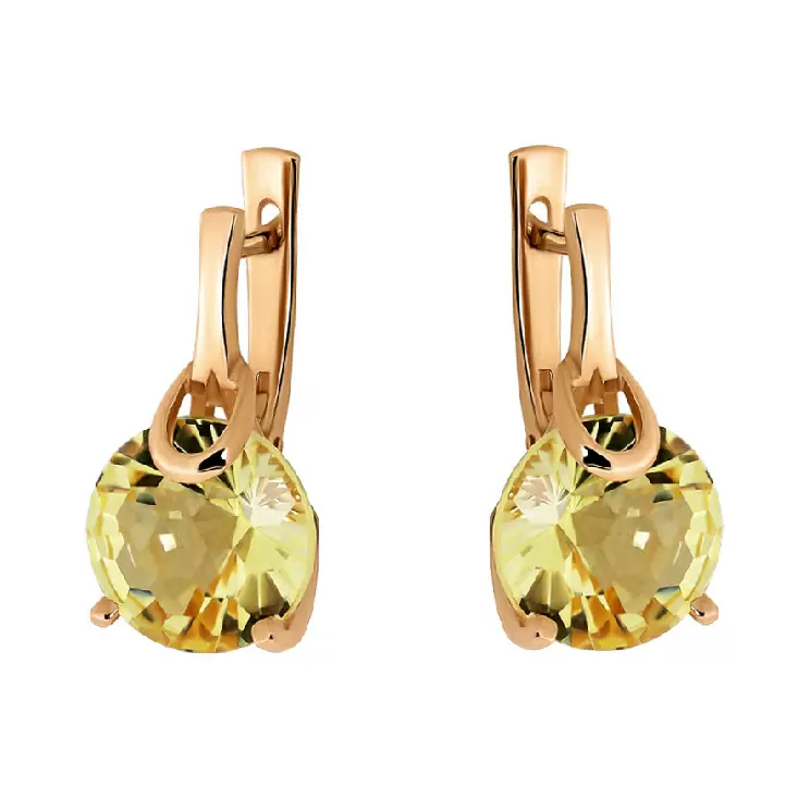 Серьги 250тн цит золото
