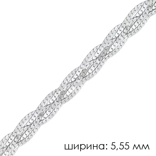 Цепь НЦ22-008Ю-3 d0.40 серебро Полновесная