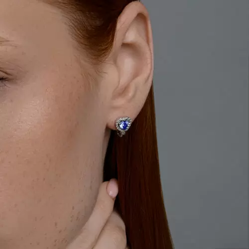 Серьги 94026818 серебро Сердце