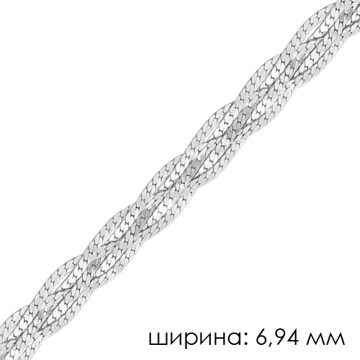 Цепь НЦ22-008Ю-3 d0.50 серебро Полновесная