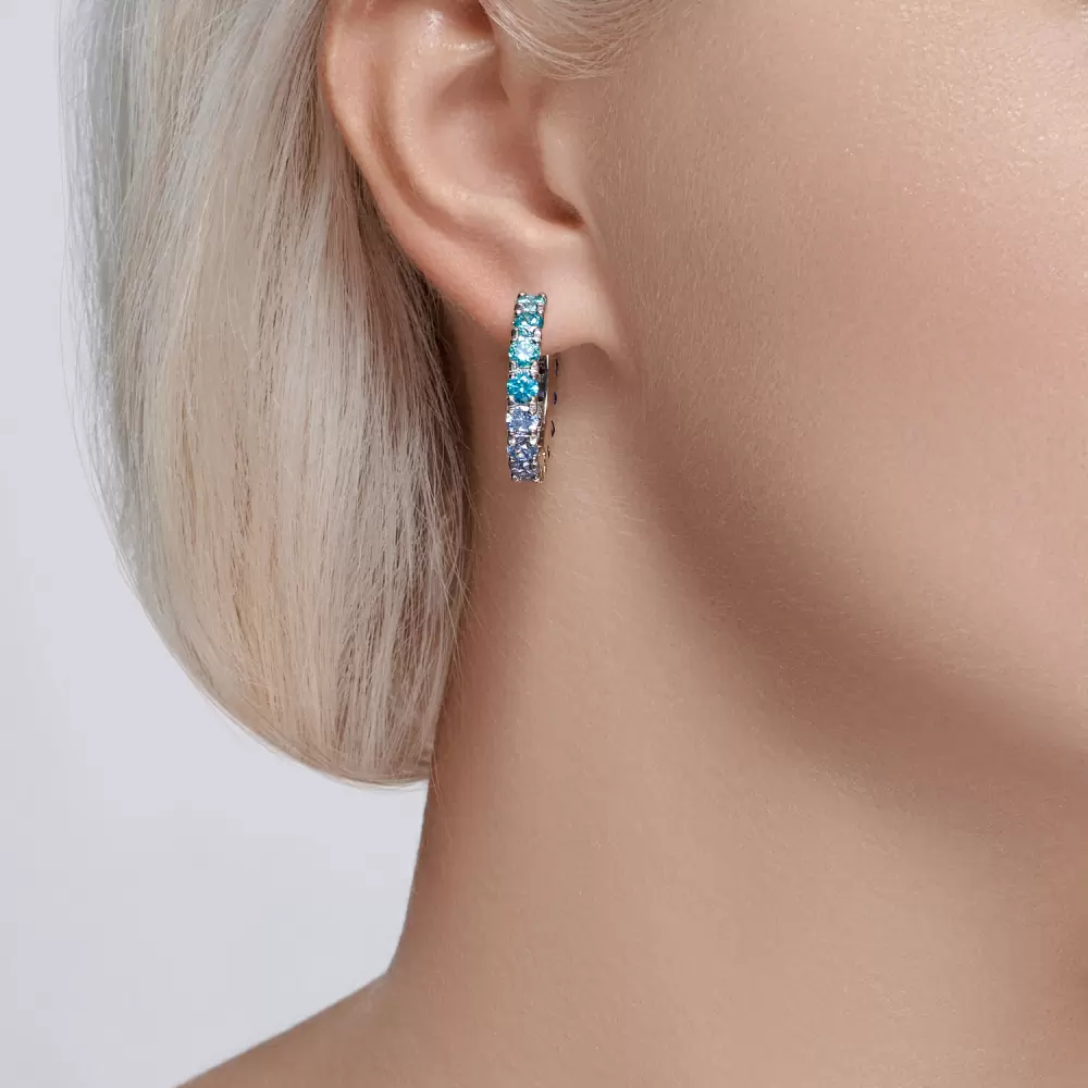 Серьги конго 94026082 серебро