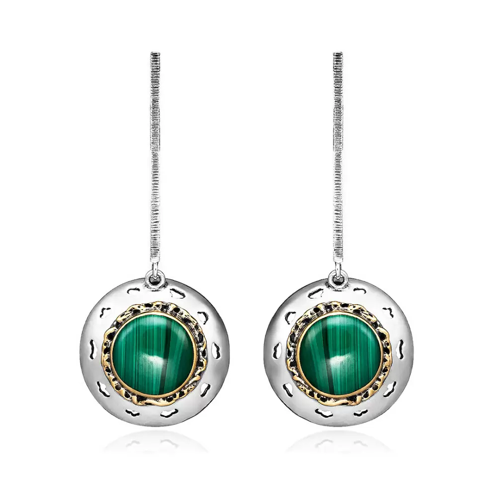 Серьги подвесные ER021224MLC-CRD-L серебро