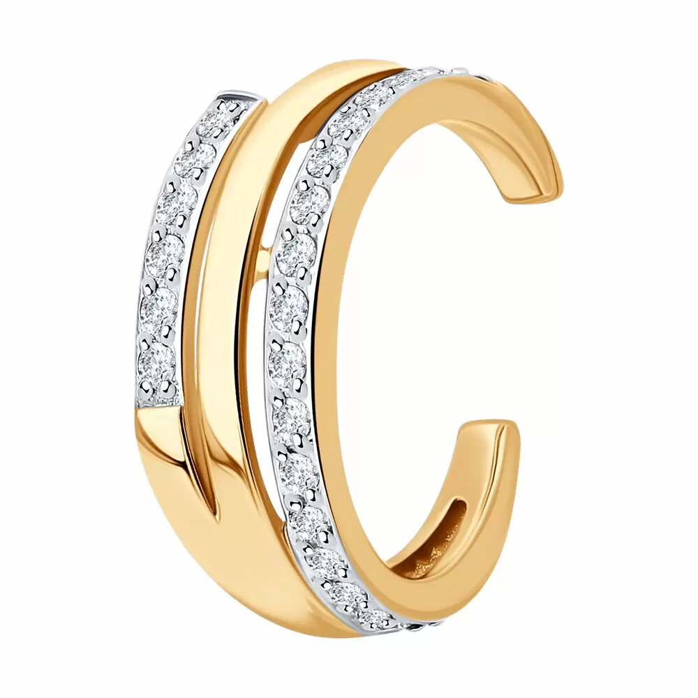 Серьги кафф 170099 золото