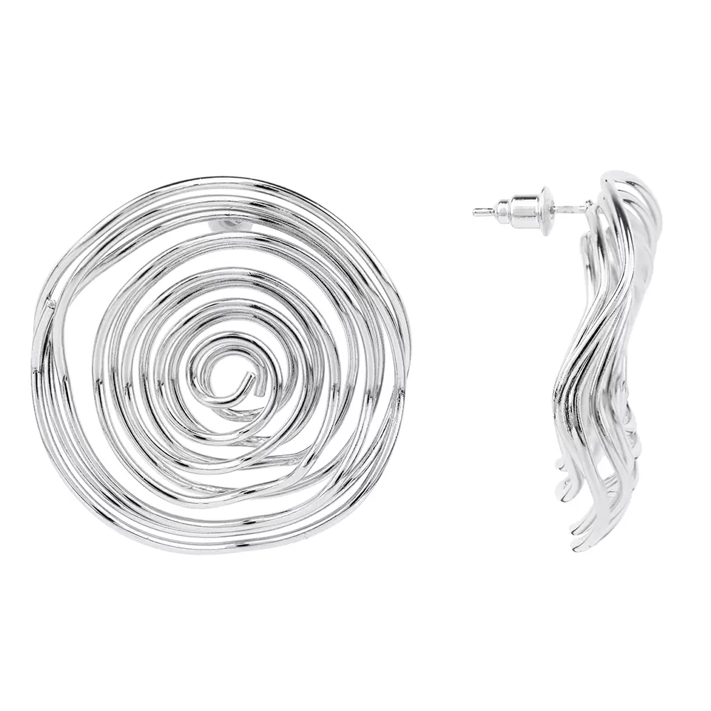 Серьги 231110071s ювелирный сплав Спираль