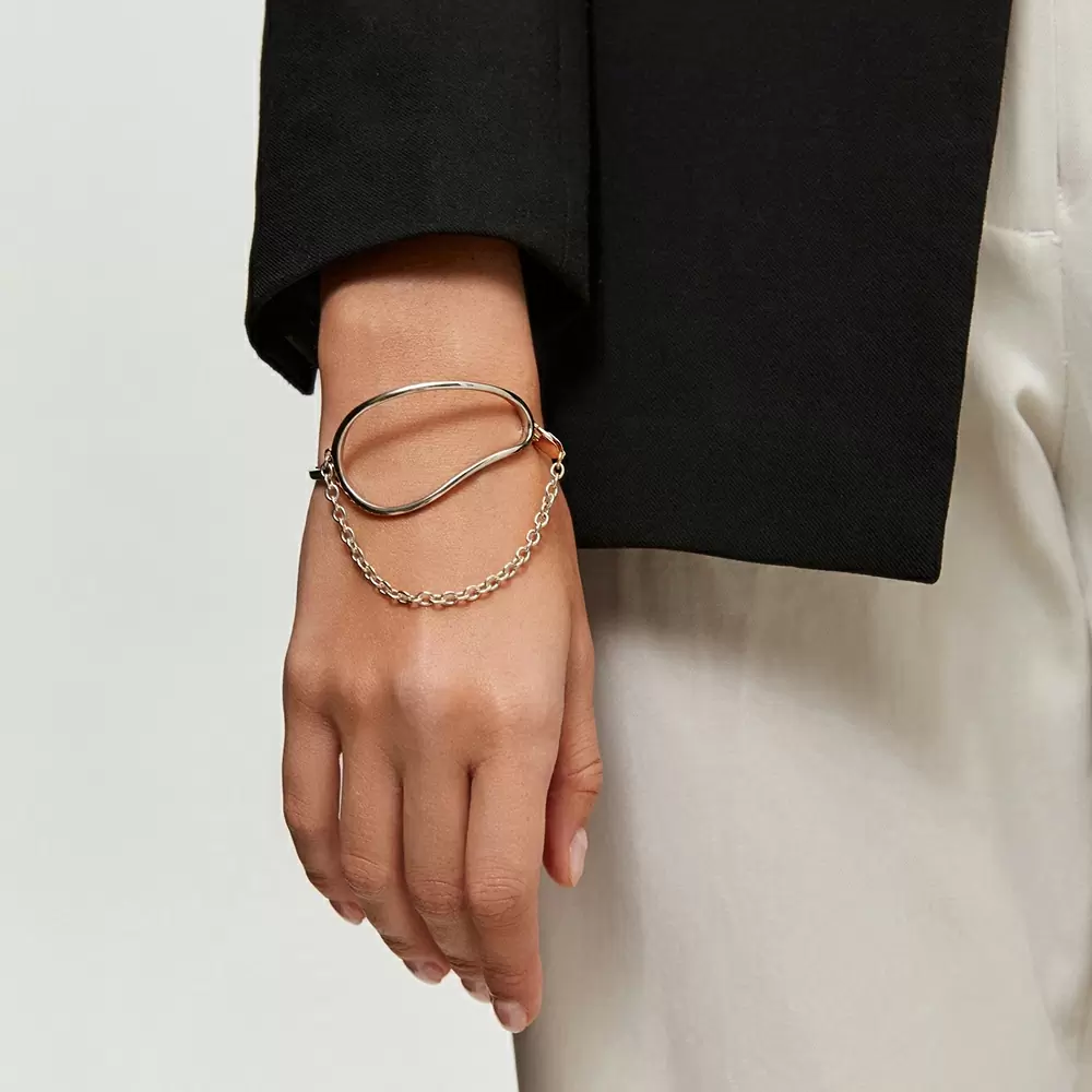 Браслет жесткий KV-5-001S-MIRRORS серебро Цепи_1