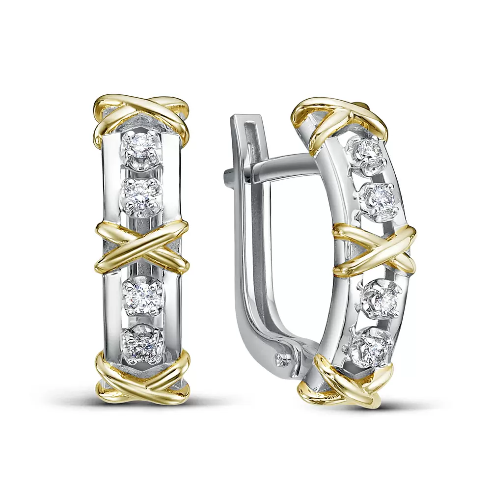 Серьги с120059 серебро Тиффани Х