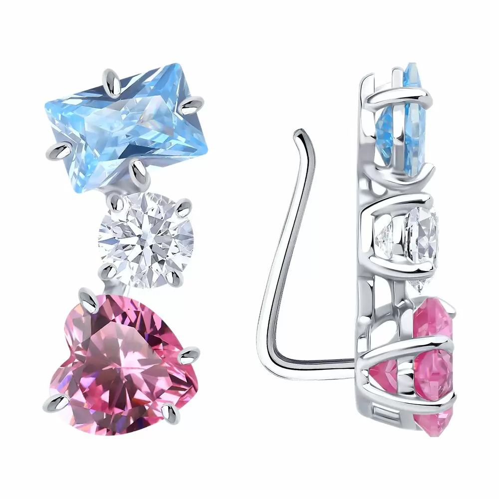 Серьги каффы 94026911 серебро_0