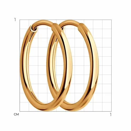 Серьги конго 140001 золото