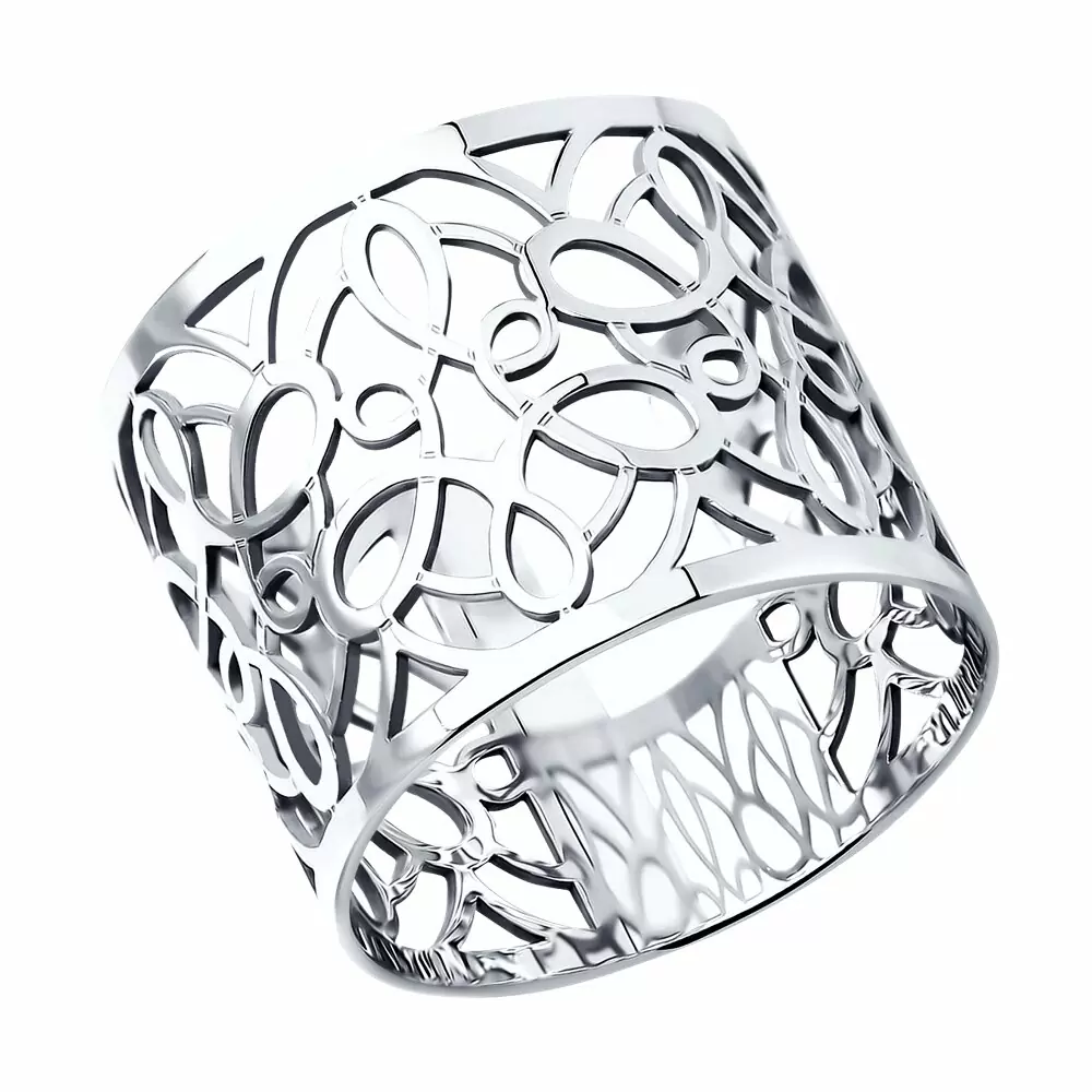 Кольцо 94012486 серебро