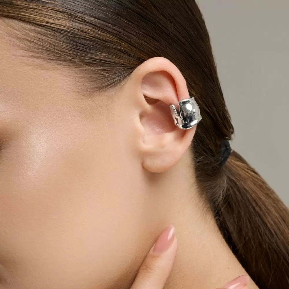Серьги кафф 94170437 серебро