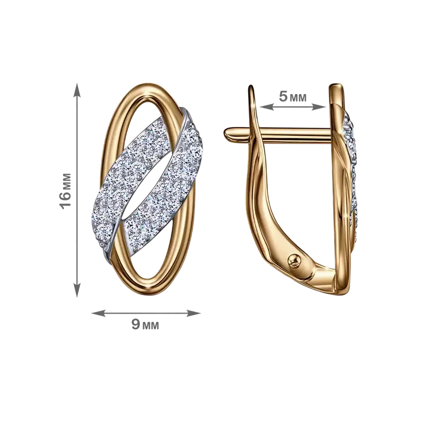 Серьги С132-4330 золото