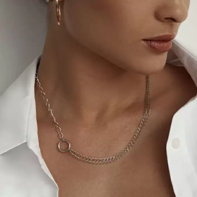 Колье 0310574-00245 серебро