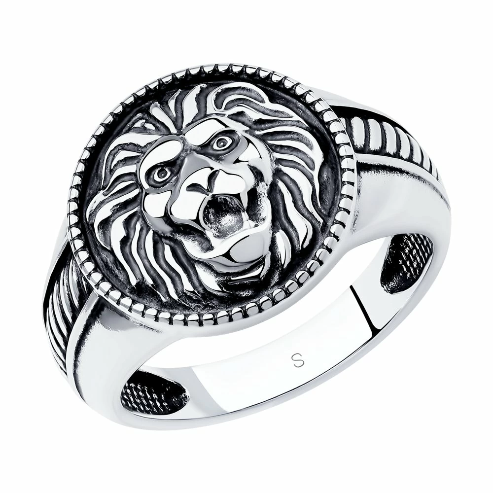 Печатка 95010118 серебро Лев_0
