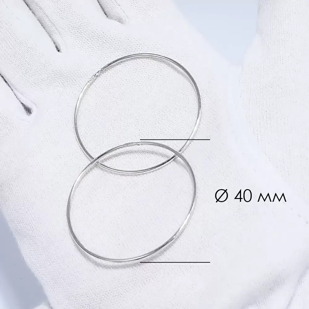 Серьги конго 94140047 серебро_2