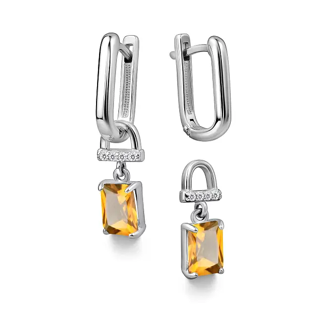 Серьги подвесные 02-4463.00ЦТ-00 серебро_1