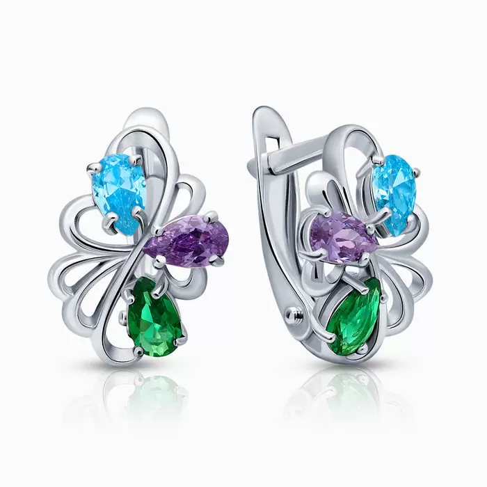 Серьги 45023 серебро