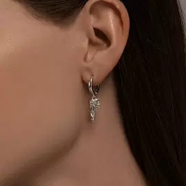Серьги серьга одиночная 94170342 серебро Пистолет_1