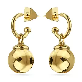 Серьги подвесные BS050029G-00E ювелирный сплав Шар_0