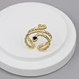 Кольцо 30-0027-R ювелирный сплав змея_1