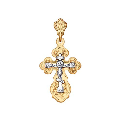 Крест христианский 51-131-01397-1 золото Полновесный