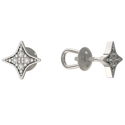 Серьги пусеты 1034642-01110 серебро Звезда