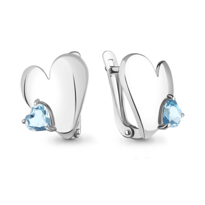 Серьги 45034102.5 серебро Сердце