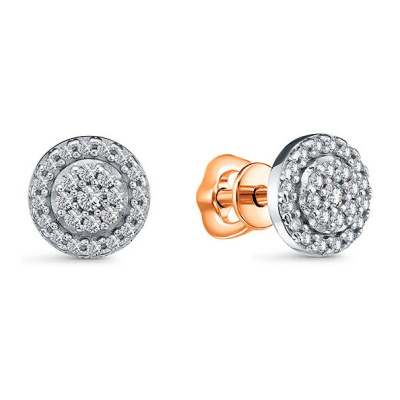 Серьги пусеты С03949-0120 золото