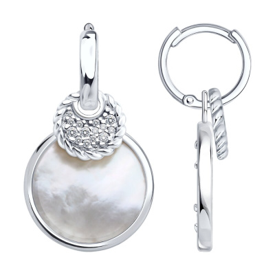 Серьги подвесные 94-321-02303-1 серебро