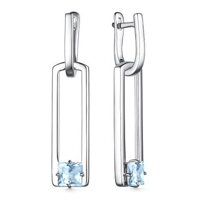 Серьги подвесные 02-3635.00ТБ-00 серебро