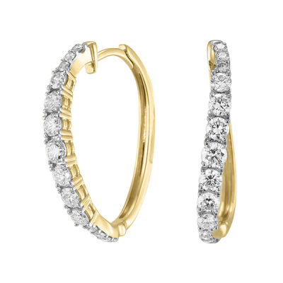 Серьги дорожка E101-E35435Y золото Дорожка