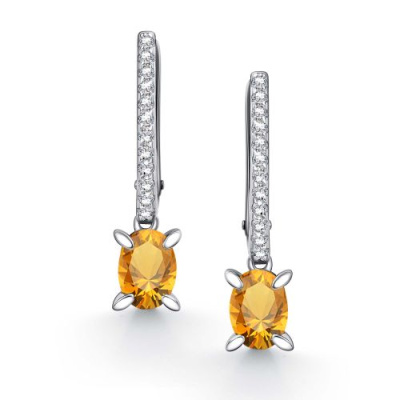 Серьги подвесные 02-4357.00ЦТ-00 серебро