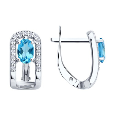 Серьги 92025334 серебро