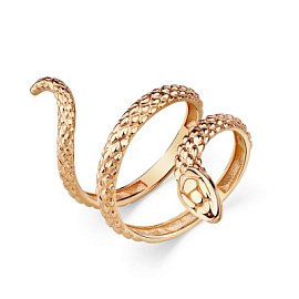 Кольцо 001-0734-0005-012 чер фт золото змея