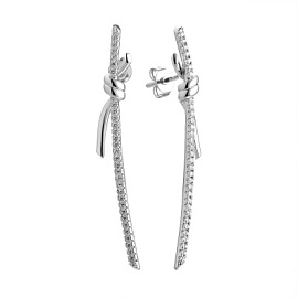 Серьги CZ-E05249-X-W-X-X-W серебро Тиффани узел